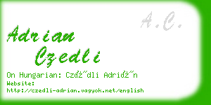 adrian czedli business card